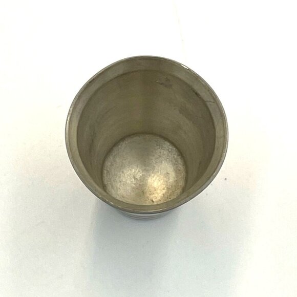 Vintage Brodrene Mylius Pewter Shot Glass Jigger Made in Norway 1 oz Barware - Picture 2 of 4